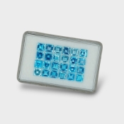 Swiss Blue Topaz 5mm Step Cut Square AAA Gemstones Parcel - 180058