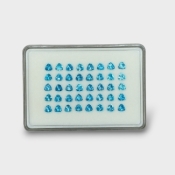 22.62 Cts. Swiss Blue Topaz 5mm Faceted Trillion Shape AAA Grade Gemstones Parcel - Total 40 Pc.