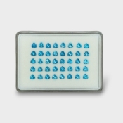 23.08 Cts. Swiss Blue Topaz 5mm Faceted Trillion Shape AAA Grade Gemstones Parcel - Total 40 Pc.