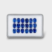 17.9 Cts. Kyanite 7x5mm Faceted Oval Shape AAA Grade Gemstones Parcel - Total 18 Pc.