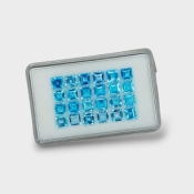 Swiss Blue Topaz 5mm Step Cut Square AAA Gemstones Parcel - 180059