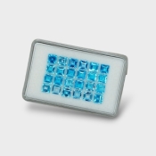 Swiss Blue Topaz 5mm Step Cut Square AAA Gemstones Parcel - 180059