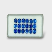 18.2 Cts. Kyanite 7x5mm Faceted Oval Shape AAA Grade Gemstones Parcel - Total 18 Pc.