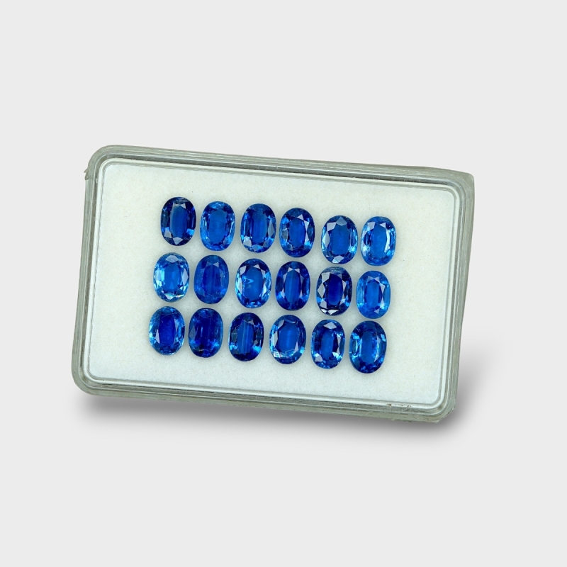 Kyanite 7x5mm Faceted Oval AAA Gemstones Parcel - 170856