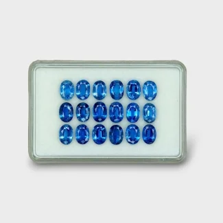 18.26 Cts. Kyanite 7x5mm Faceted Oval Shape AAA Grade Gemstones Parcel - Total 18 Pc.