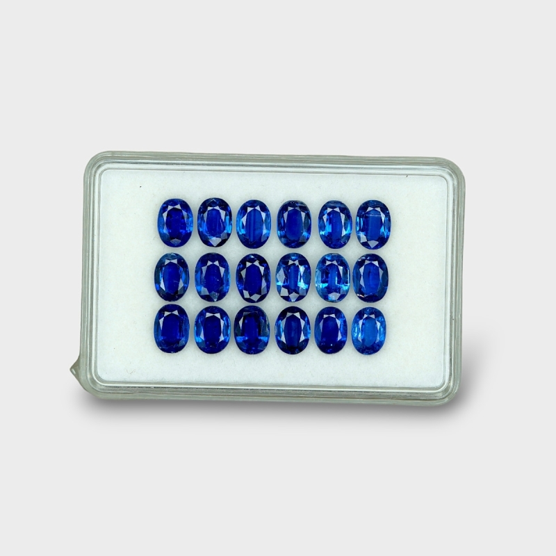 18.39 Cts. Kyanite 7x5mm Faceted Oval Shape AAA Grade Gemstones Parcel - Total 18 Pc.