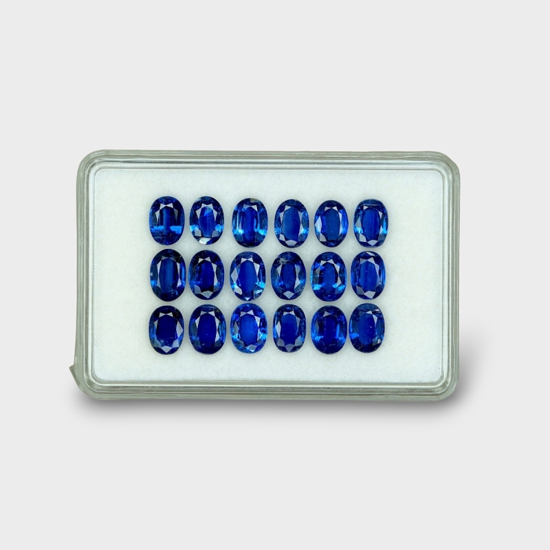 18.38 Cts. Kyanite 7x5mm Faceted Oval Shape AAA Grade Gemstones Parcel - Total 18 Pc.