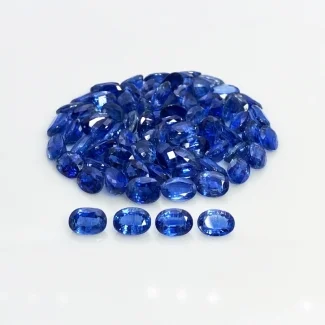 86.29 Cts. Kyanite 7x5mm Faceted Oval Shape A Grade Gemstones Parcel - Total 81 Pc.