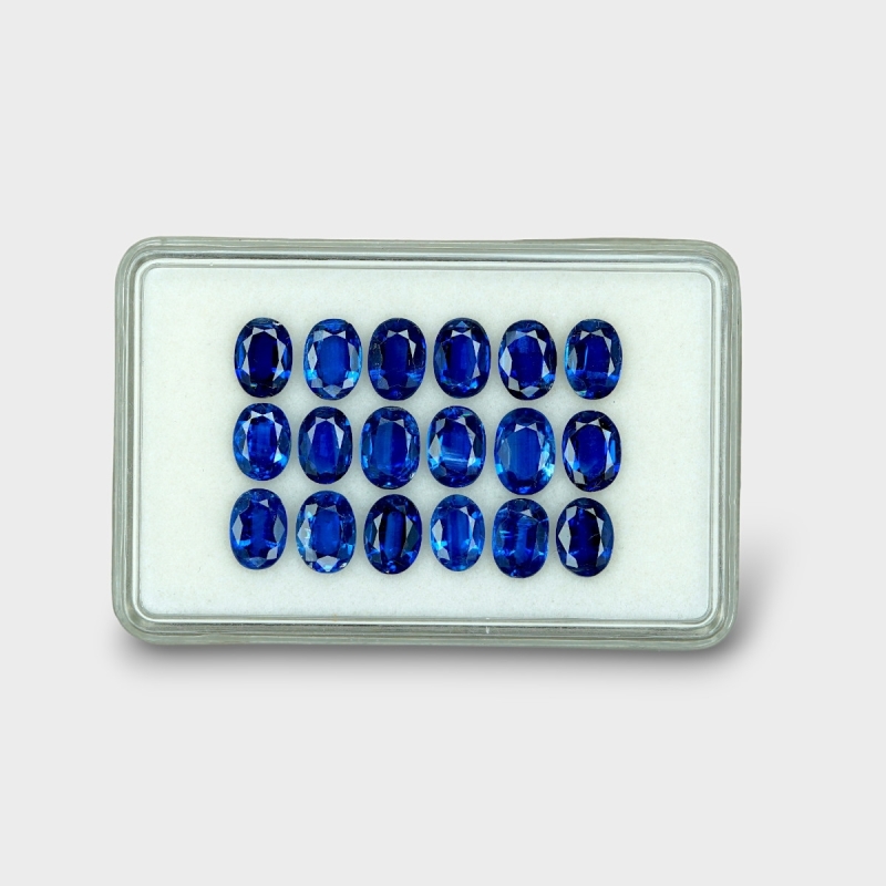18.53 Cts. Kyanite 7x5mm Faceted Oval Shape AAA Grade Gemstones Parcel - Total 18 Pc.