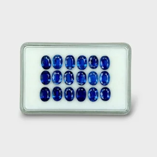 18.66 Cts. Kyanite 7x5mm Faceted Oval Shape AAA Grade Gemstones Parcel - Total 18 Pc.