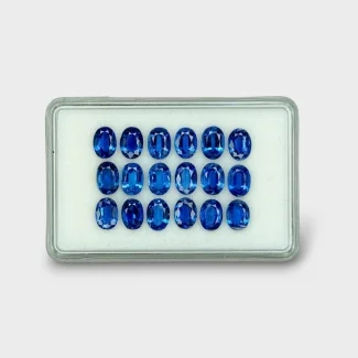 18.79 Cts. Kyanite 7x5mm Faceted Oval Shape AAA Grade Gemstones Parcel - Total 18 Pc.