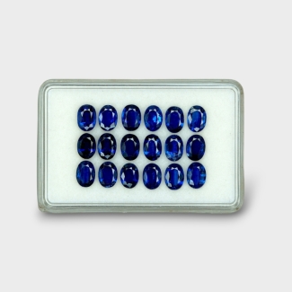 18.88 Cts. Kyanite 7x5mm Faceted Oval Shape AAA Grade Gemstones Parcel - Total 18 Pc.