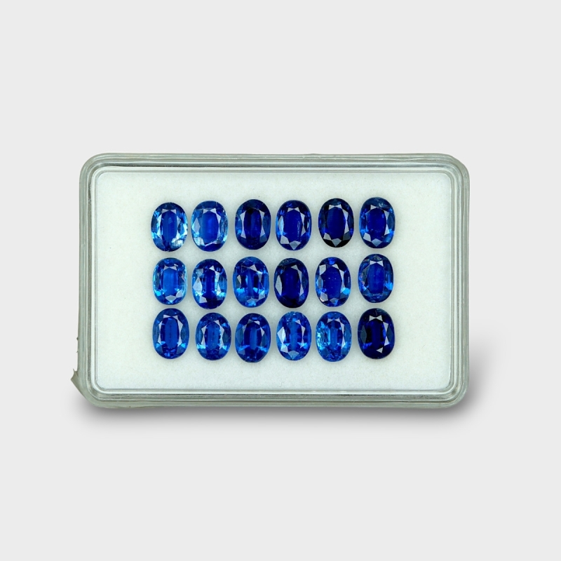 18.89 Cts. Kyanite 7x5mm Faceted Oval Shape AAA Grade Gemstones Parcel - Total 18 Pc.