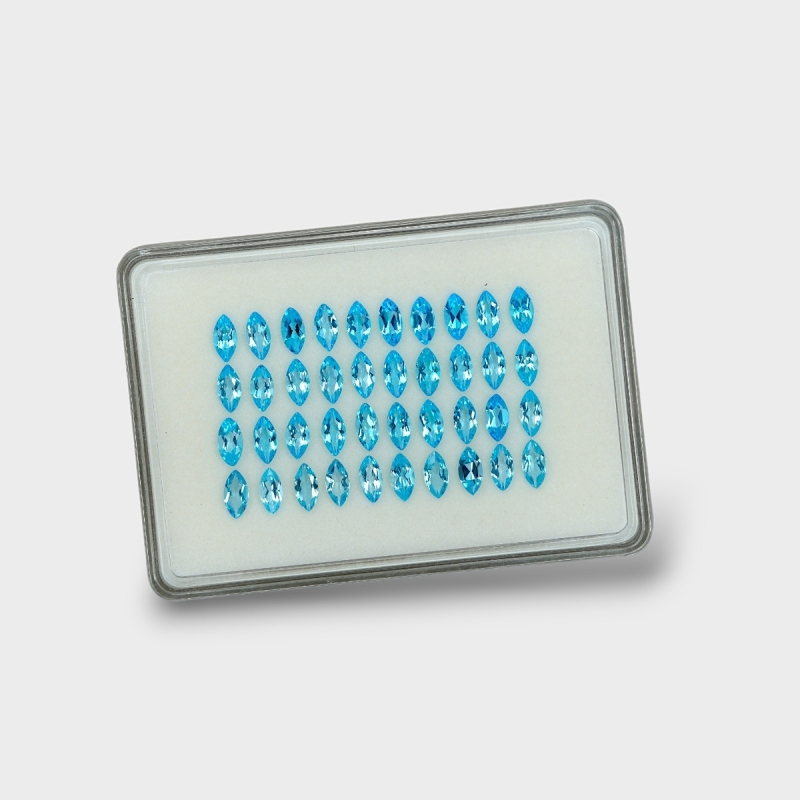 Swiss Blue Topaz 8x4mm Faceted Marquise AAA Gemstones Parcel - 180111