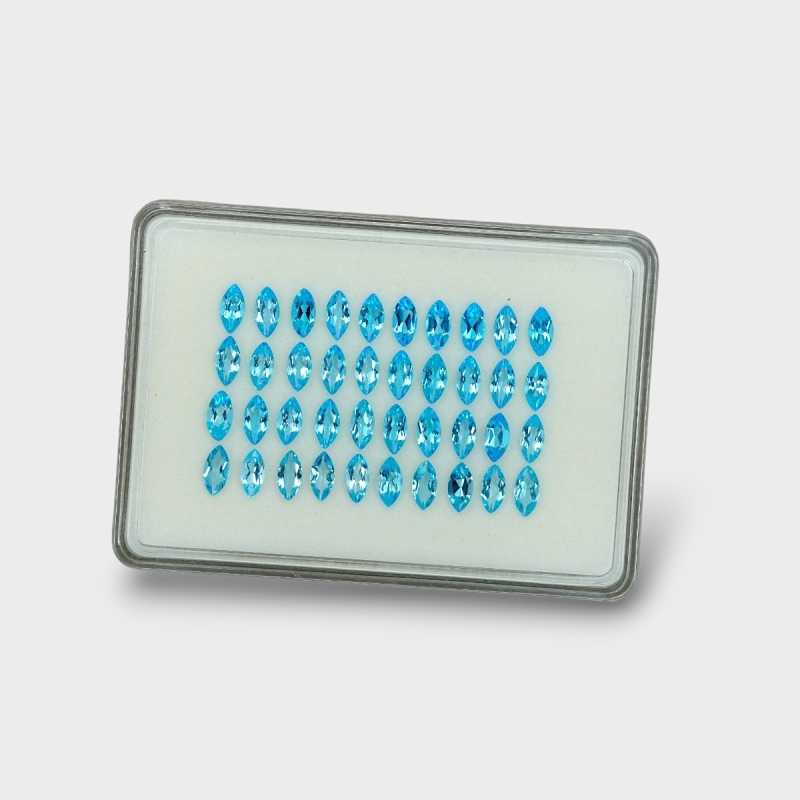 Swiss Blue Topaz 8x4mm Faceted Marquise AAA Gemstones Parcel - 180111