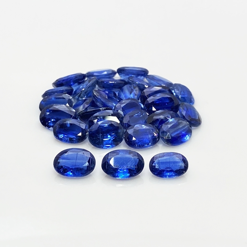61.1 Cts. Kyanite 9X7mm Faceted Oval Shape A+ Grade Gemstones Parcel - Total 30 Pc.