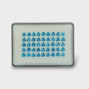 26.12 Cts. Swiss Blue Topaz 5mm Faceted Trillion Shape AAA Grade Gemstones Parcel - Total 45 Pc.