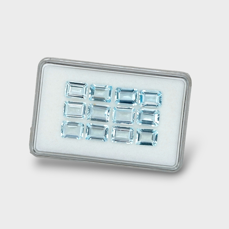 Aquamarine 8x6mm Step Cut Octagon AA Gemstones Parcel - 170994