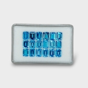 22.18 Cts. Swiss Blue Topaz 7x5mm Step Cut Octagon Shape AAA Grade Gemstones Parcel - Total 18 Pc.