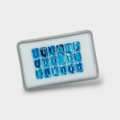 Swiss Blue Topaz 7x5mm Step Cut Octagon AAA Gemstones Parcel - 180087