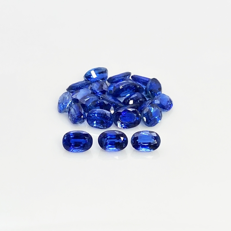 26.9 Cts. Kyanite 7x5mm Faceted Oval Shape AA+ Grade Gemstones Parcel - Total 25 Pc.
