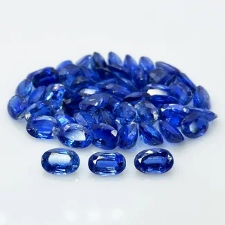 30.87 Cts. Kyanite 6x4mm Faceted Oval Shape AA+ Grade Gemstones Parcel - Total 54 Pc.