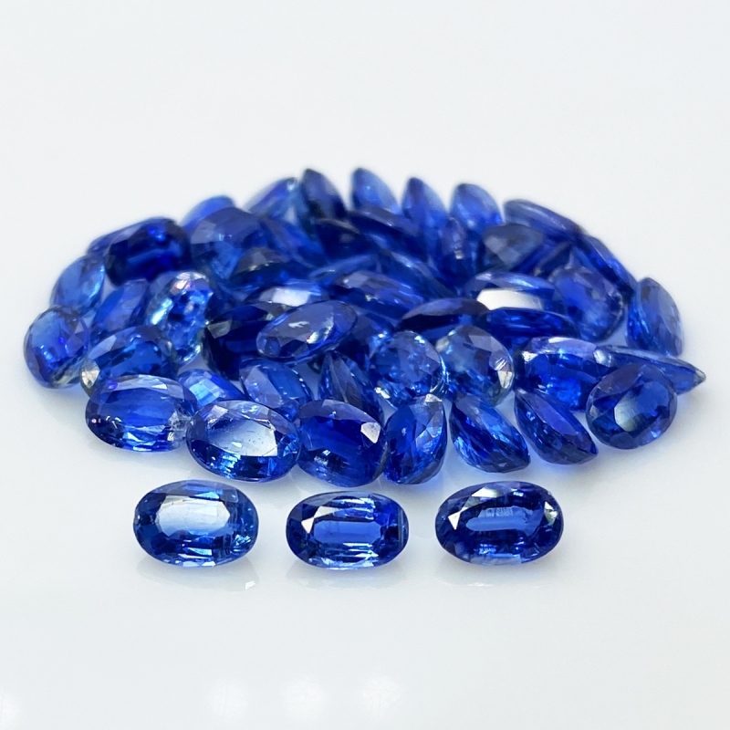 30.87 Cts. Kyanite 6x4mm Faceted Oval Shape AA+ Grade Gemstones Parcel - Total 54 Pc.