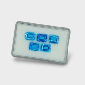 Swiss Blue Topaz 10x8mm Step Cut Octagon AAA Gemstones Parcel - 180131