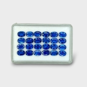 23.02 Cts. Kyanite 7x5mm Faceted Oval Shape AAA Grade Gemstones Parcel - Total 24 Pc.