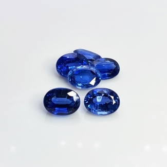 35.8 Cts. Kyanite 8X11-10X12mm Faceted Oval Shape AA Grade Gemstones Parcel - Total 6 Pc.