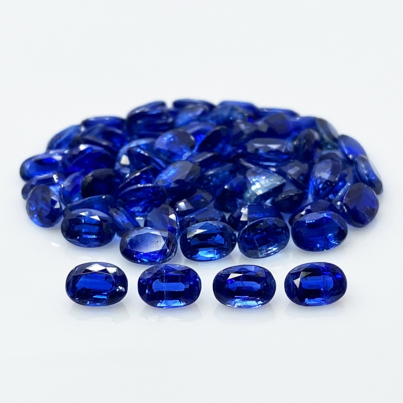 49.45 Cts. Kyanite 6x4mm Faceted Oval Shape AA Grade Gemstones Parcel - Total 76 Pc.