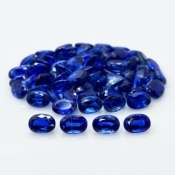 49.45 Cts. Kyanite 6x4mm Faceted Oval Shape AA Grade Gemstones Parcel - Total 76 Pc.