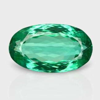 40.41 Cts. Green Kunzite 27x16mm Faceted Oval Shape AAA Grade Loose Gemstone - Total 1 Pc.