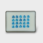 28.42 Cts. Swiss Blue Topaz 7mm Faceted Trillion Shape AAA Grade Gemstones Parcel - Total 20 Pc.