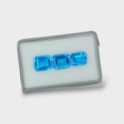 Swiss Blue Topaz 12x10-11x9mm Step Cut Octagon AAA Gemstones Parcel - 180146