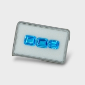 Swiss Blue Topaz 12x10-11x9mm Step Cut Octagon AAA Gemstones Parcel - 180146