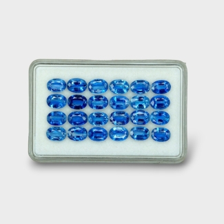 24.93 Cts. Kyanite 7x5mm Faceted Oval Shape AAA Grade Gemstones Parcel - Total 24 Pc.