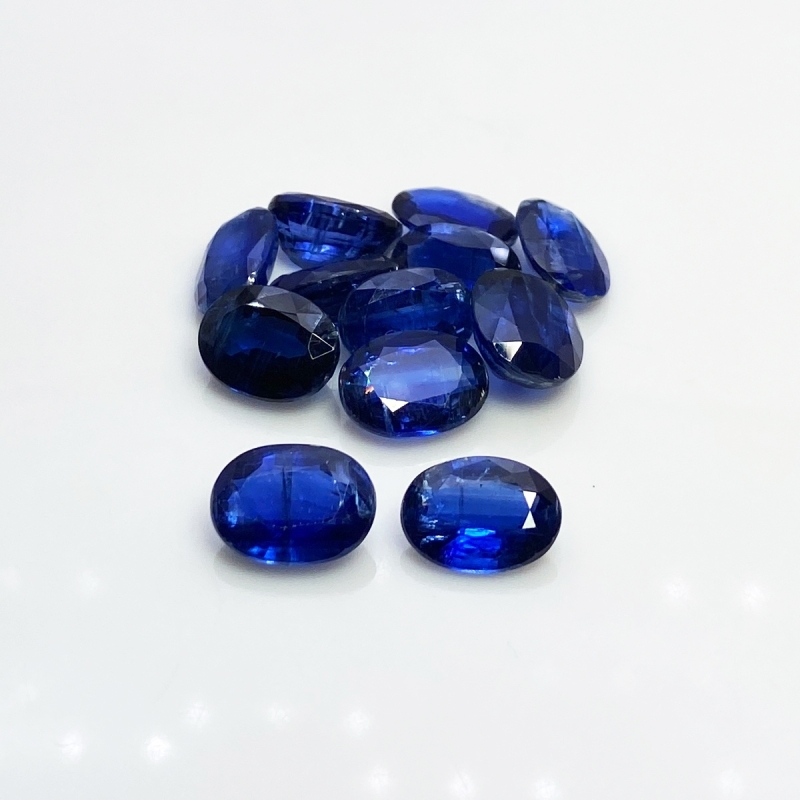 59.6 Cts. Kyanite 8X11-10X12mm Faceted Oval Shape A+ Grade Gemstones Parcel - Total 12 Pc.
