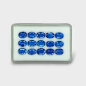 22.09 Cts. Kyanite 8x6mm Faceted Oval Shape AAA Grade Gemstones Parcel - Total 15 Pc.