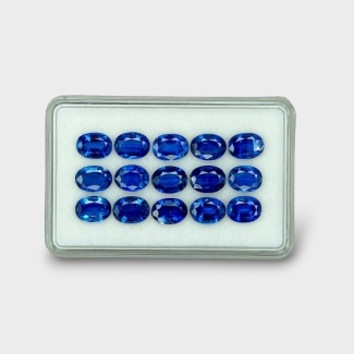 22.39 Cts. Kyanite 8x6mm Faceted Oval Shape AAA Grade Gemstones Parcel - Total 15 Pc.