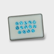 Swiss Blue Topaz 8mm Buff Top Trillion AAA Gemstones Parcel - 180114