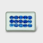 22.85 Cts. Kyanite 8x6mm Faceted Oval Shape AAA Grade Gemstones Parcel - Total 15 Pc.