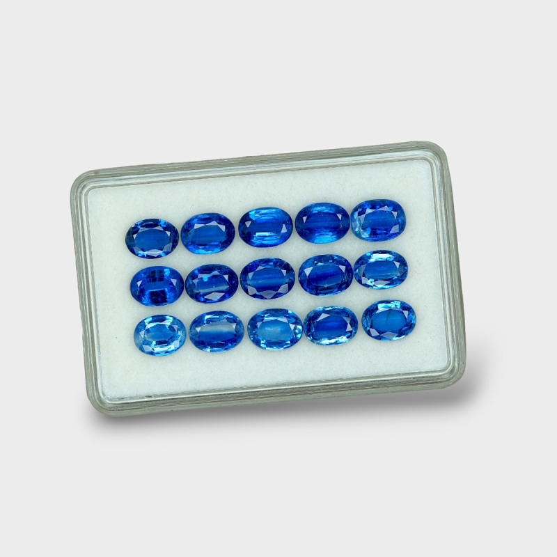 Kyanite 8x6mm Faceted Oval AAA Gemstones Parcel - 170823