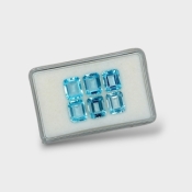 Swiss Blue Topaz 10x8mm Step Cut Octagon AAA Gemstones Parcel - 180127