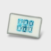 Swiss Blue Topaz 10x8mm Step Cut Octagon AAA Gemstones Parcel - 180127