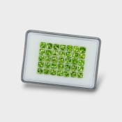 Peridot 6mm Checkerboard Square AA+ Gemstones Parcel - 170705