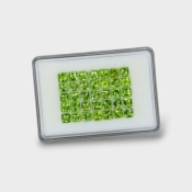 Peridot 6mm Checkerboard Square AA+ Gemstones Parcel - 170706