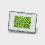 Peridot 6mm Checkerboard Square AA+ Gemstones Parcel - 170706