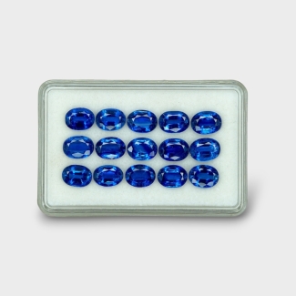 25.68 Cts. Kyanite 8x6mm Faceted Oval Shape AAA Grade Gemstones Parcel - Total 15 Pc.
