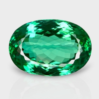 51.08 Cts. Green Kunzite 26x18mm Faceted Oval Shape AAA Grade Loose Gemstone - Total 1 Pc.